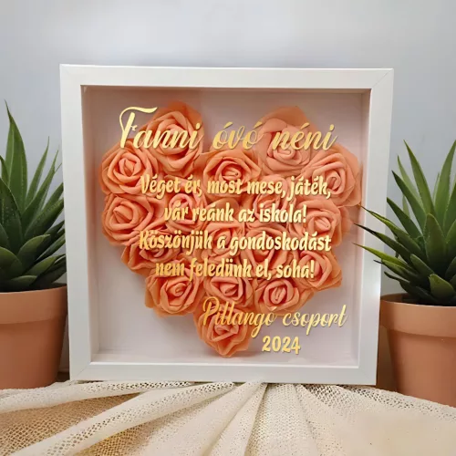 Ballagási_3D_virágos_képkeret_óvó_néninek_