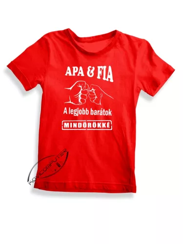Akciós_feliratos_póló_Apa-fia_páros_póló_férfi_póló