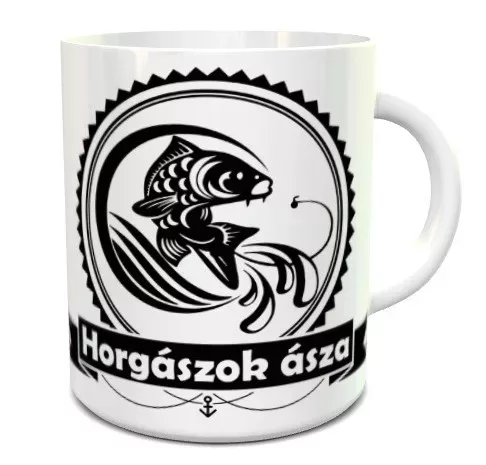 Horgászok ásza bögre - Fehér belső