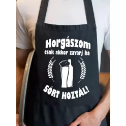   Kötény horgászoknak - Csak akkor zavarj ha sört hoztál - Fekete