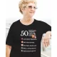 50. születésnapodra szeretettel NŐI póló - Fekete M
