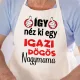 Így néz ki egy igazán dögös nagymama kötény - Fehér