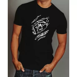 Scania szakadt póló - Fekete S