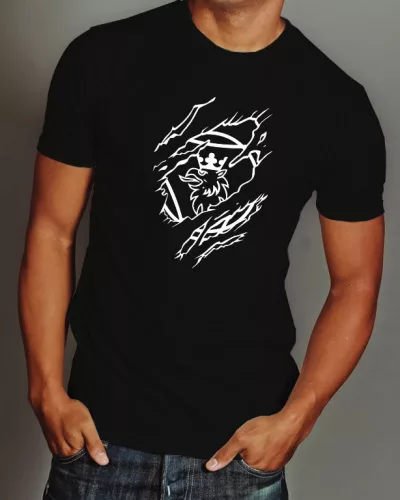 Scania szakadt póló - Fekete S