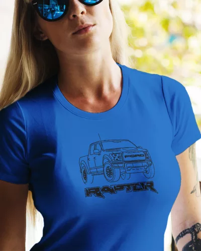 Ford Raptor női póló - Királykék M