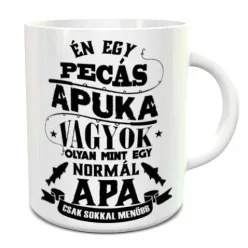   Én egy pecás apuka vagyok -Bögre horgászoknak - Fehér belső