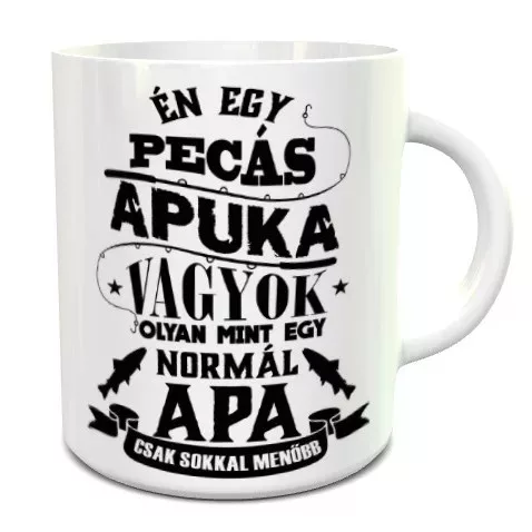 Én egy pecás apuka vagyok -Bögre horgászoknak - Fehér belső