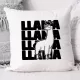 Llama párna - Szürke mikulásos