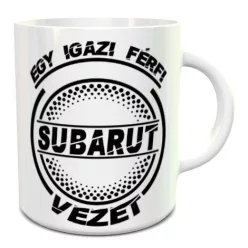 Subarus bögre - Fekete peremű - fülű
