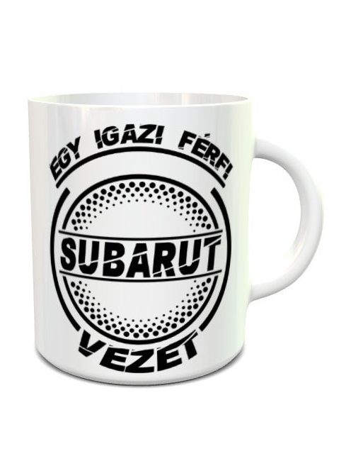 Subarus bögre - Fekete peremű - fülű