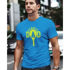 Póló apáknak - Tennis Dad - Zafírkék M