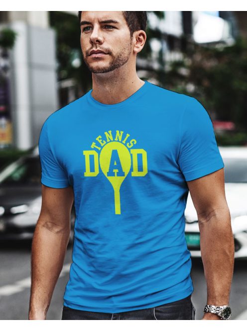Póló apáknak - Tennis Dad - Zafírkék M