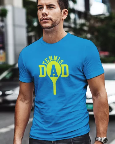 Póló apáknak - Tennis Dad - Zafírkék M