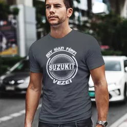 Suzukis póló - Sötétszürke XXL