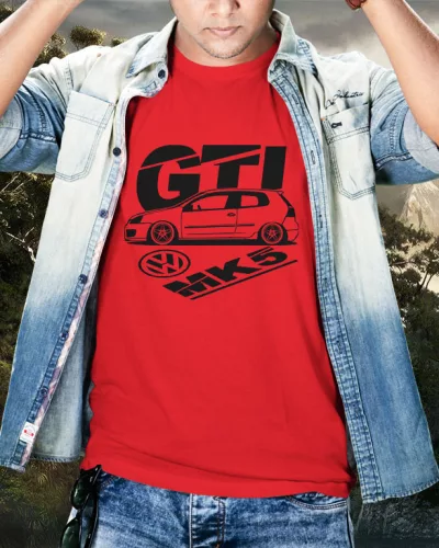 Volkswagen GTI Mk5 póló - Piros XXL