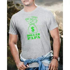 Dollár Papa póló - Sportszürke XL