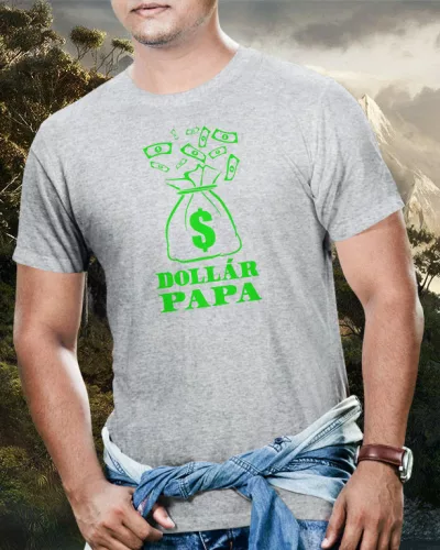Dollár Papa póló - Sportszürke XL