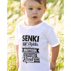  Senki sem tökéletes de a nagytesók... gyerek póló - Fehér 128