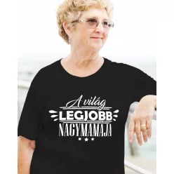   Női Póló nagymamáknak - A világ legjobb nagymamája - Fekete XL