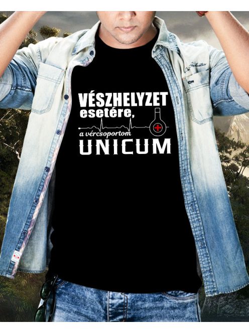 Unicumos póló - Fekete XXXL
