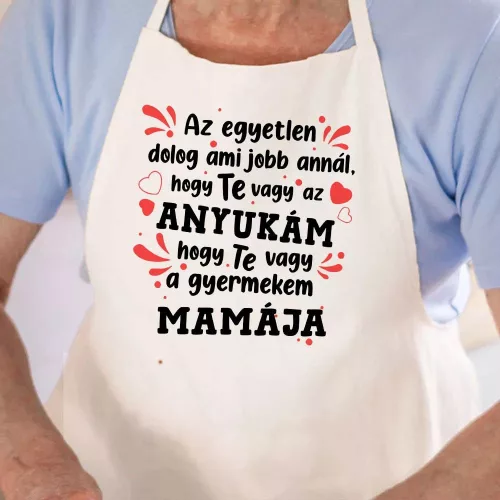 Kötény nagymamáknak - Az egyetlen dolog... - Fehér