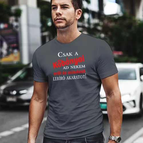 Csak a Kőbányai... póló - Sötétszürke XXL