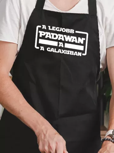 Legjobb padawan a galaxisban kötény  - Fekete