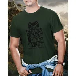 Póló gamer apukáknak - Erdőzöld M