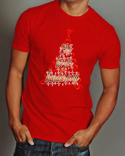 Első közös karácsony póló - Piros L