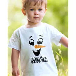 Hóemberes gyerek póló - Fehér 98