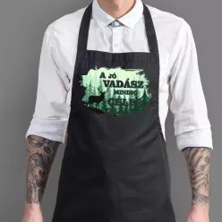 Vadász kötény - A vadász mindig célba talál  - Fekete