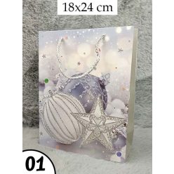 Ajándéktáska_karácsonyra_Fehér_csillámos_