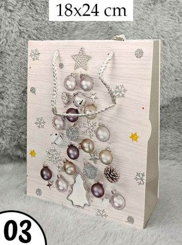 Ajándéktáska_karácsonyra_Fehér_csillámos_