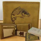 Ajándék_horgásznak_Pénztárca_ponty_mintával