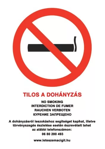 Tiltó,_figyelmeztető_tábla_Dohányozni_tilos_többnyelvű