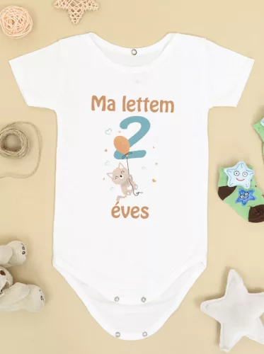 Baba_Ajándék_Feliratos_Body_2_éves_lettem_cicás