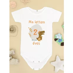 Baba_Ajándék_Dínós_body_babáknak_2_éves_lettem