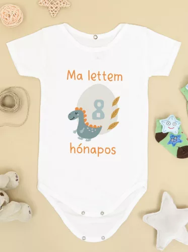 Baba_Ajándék_Dínós_body_babáknak_8_hónapos_lettem