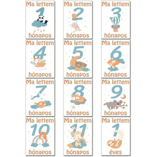 Baba_mérföldkő_kártyák_alvó_állatokkal_