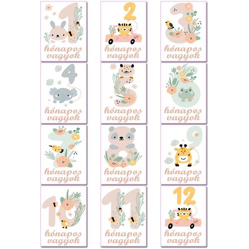 Baba_mérföldkő_kártyák_Mókás_állatok_