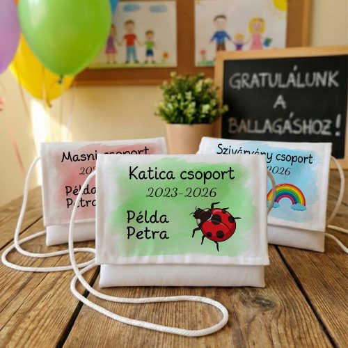 Ballagási tarisznya - Egyedi névvel