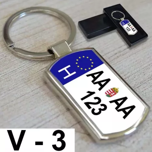 Autós_fém_kulcstartó_Rendszámos_kulcstartó_