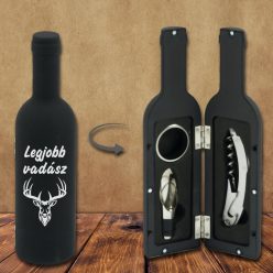 Vadászoknak_ajándékötlet_Legjobb_vadász_bornyitó_szett