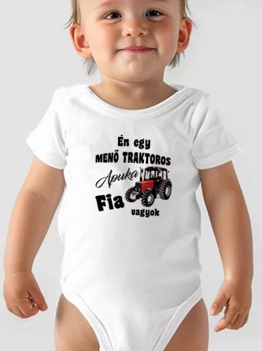 Páros_pólók_Apa-fia_traktoros_gyerek_póló_