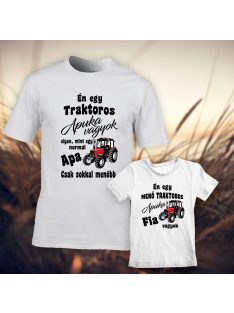 Páros pólók_Apa-fia traktoros póló szett  