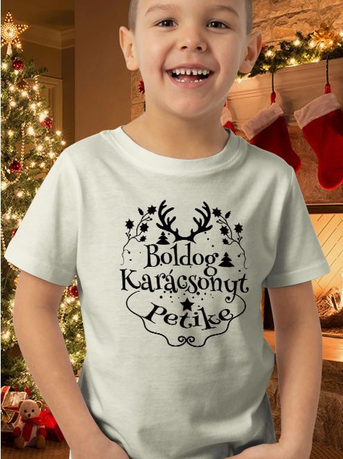 Karácsonyi neves gyerek póló - Boldog Karácsonyt 