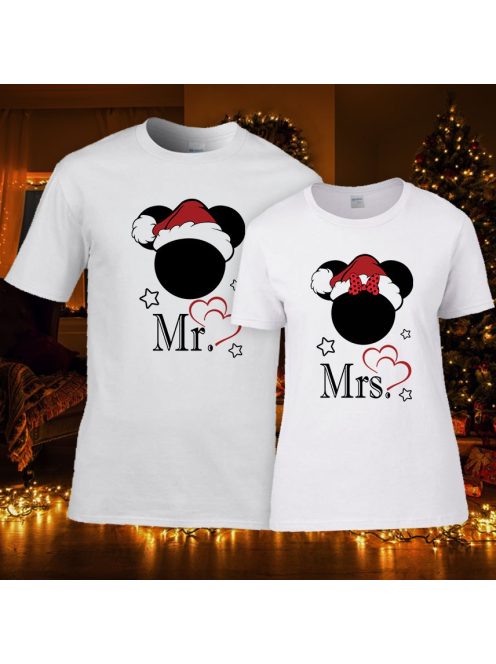 Karácsonyi Mr-Mrs póló szett_Mickey Minnie_