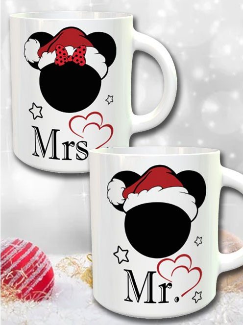 Karácsonyi Mr. és Mrs páros bögre