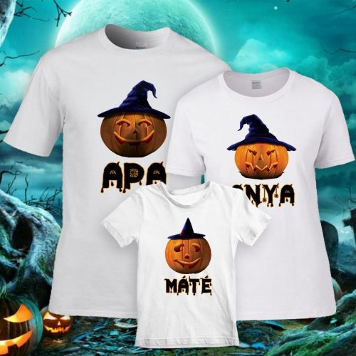 Halloweeni_pólók_Vicces_tökös_póló_szett_