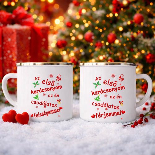 Férj_és_feleség_bögre_szett_Első_karácsony_